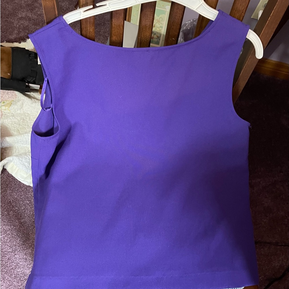 K Studio Vibrant Purple Dressy Tank Top. Size 16. NWOT! - Picture 2 of 5